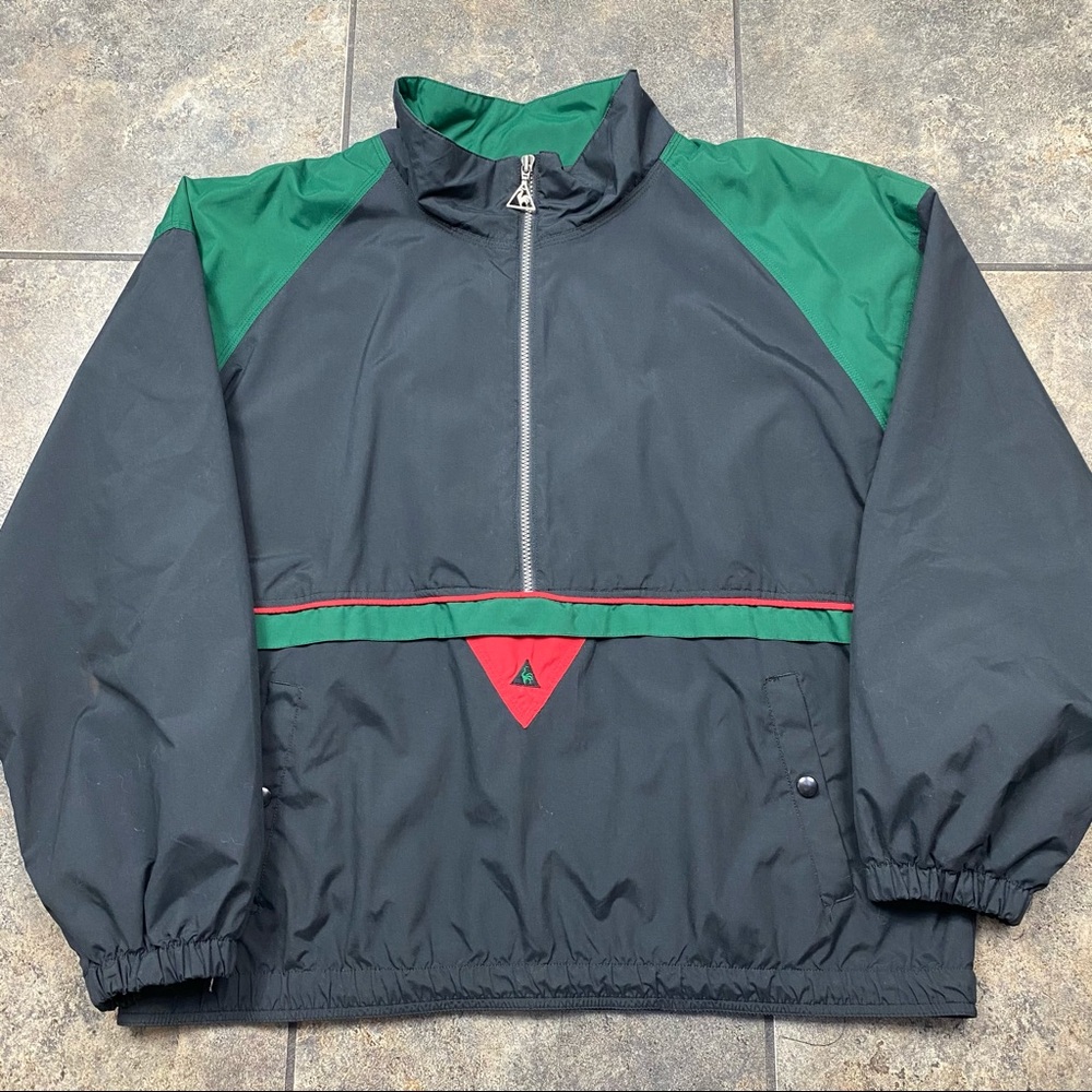 Mens VTG Le Coq Sportif 1/2 Zip Windbreaker Size Medium